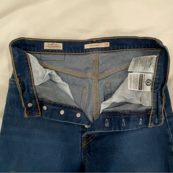 Levi’s navy blue flare pants high waist - Picture 5 of 5